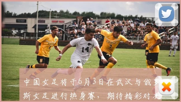 中国女足将于6月3日在武汉与俄罗斯女足进行热身赛，期待精彩对决